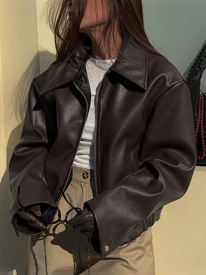 ANNETTE | Chic Vegan Leather Jacket