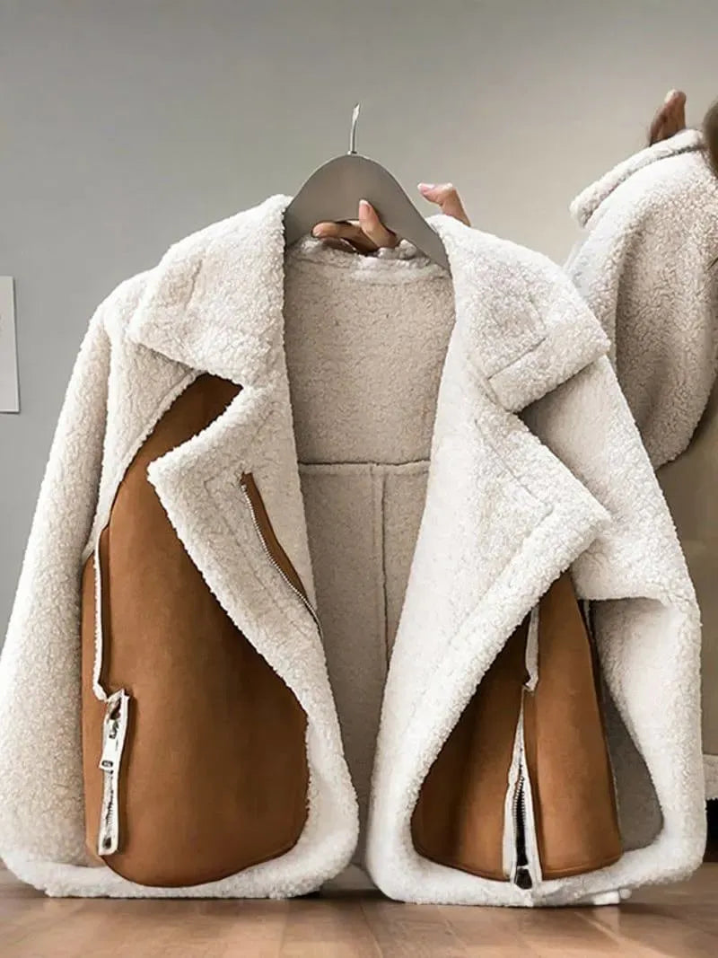 ELISA Women's Shearling Aviator Jacket