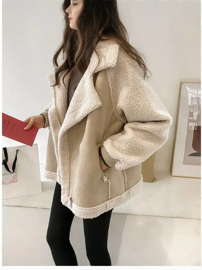 ELISA Women's Shearling Aviator Jacket