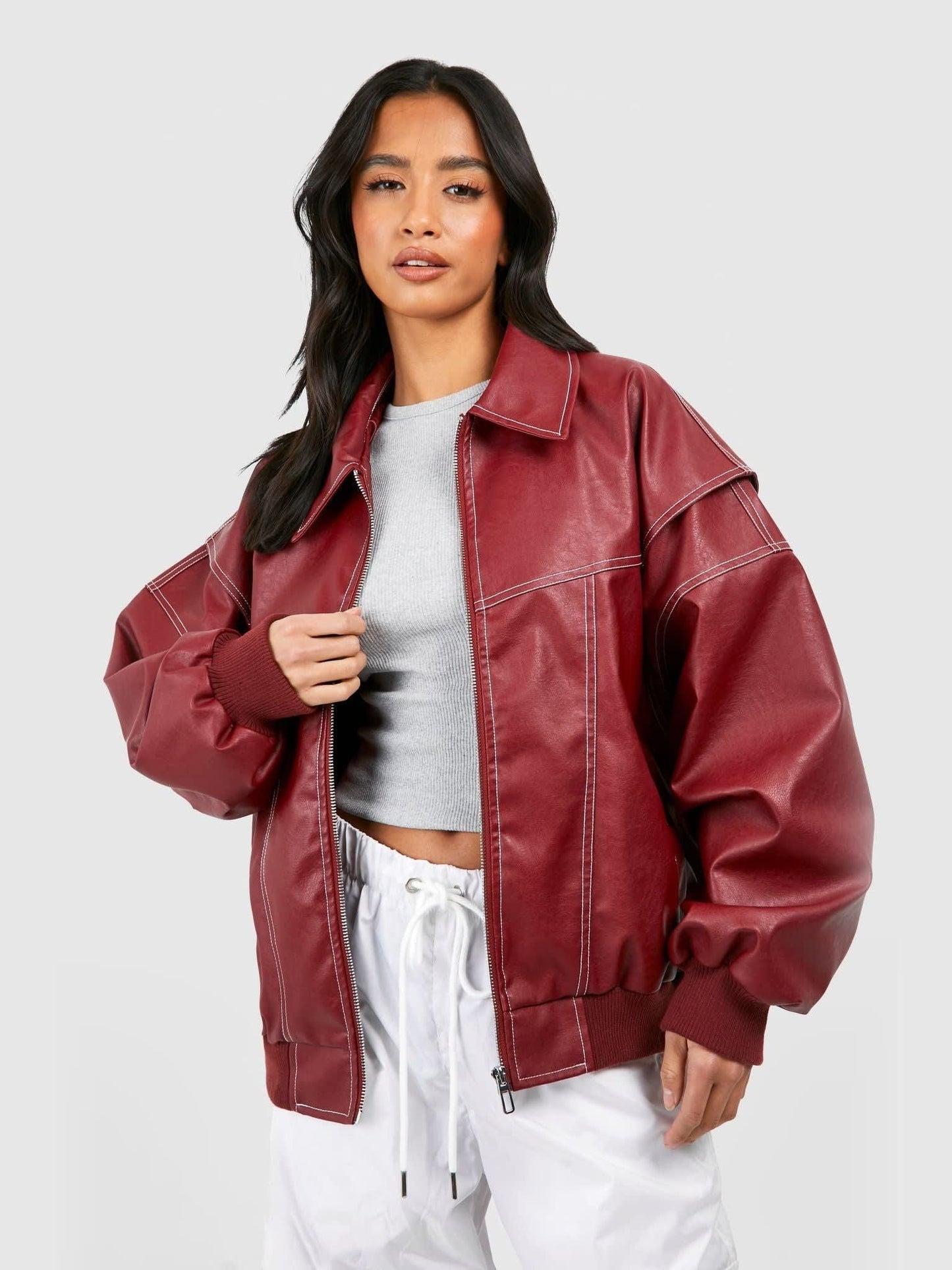 Leather Bomber Jacket