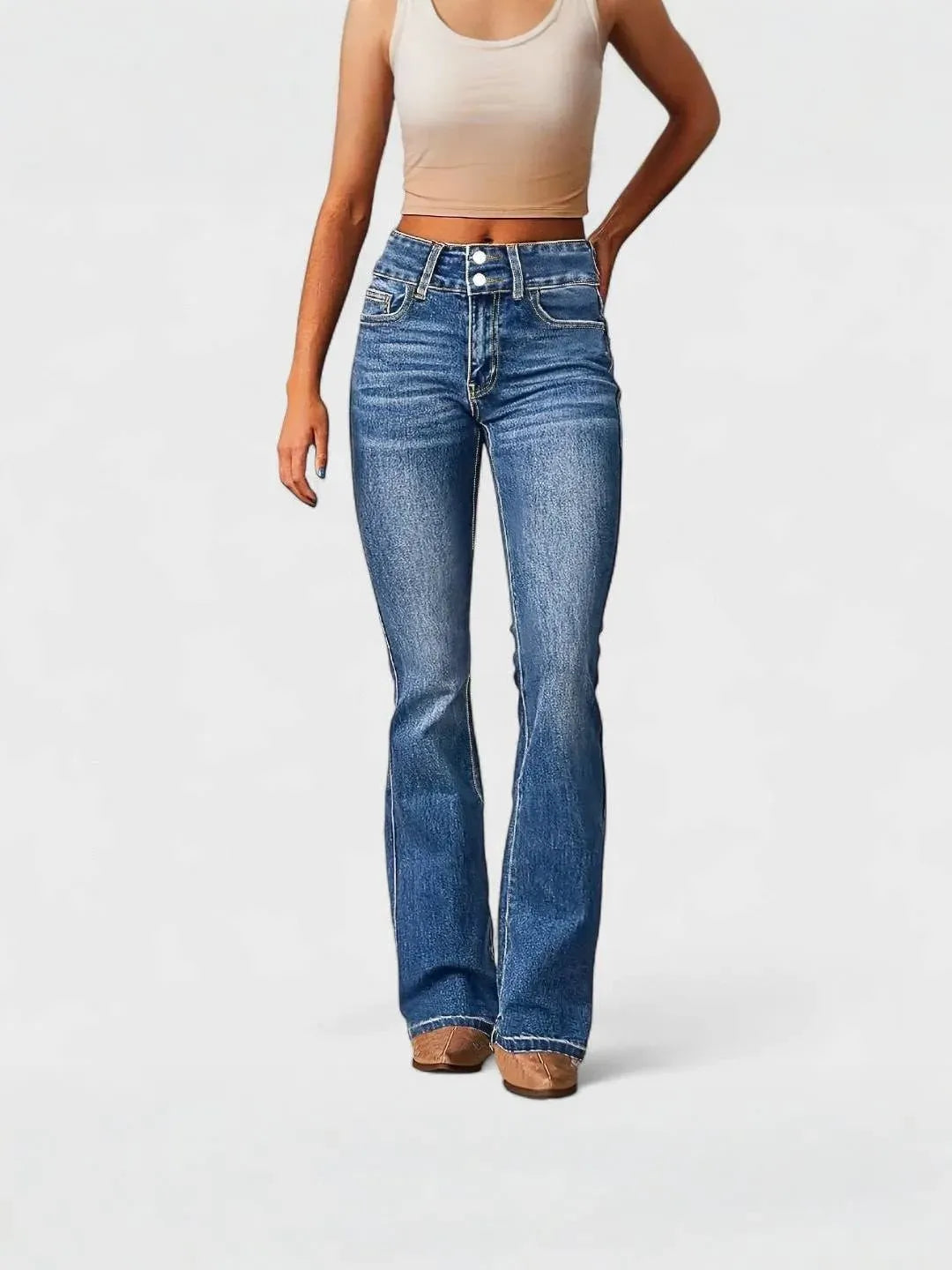 High-Waisted Flare Jeans