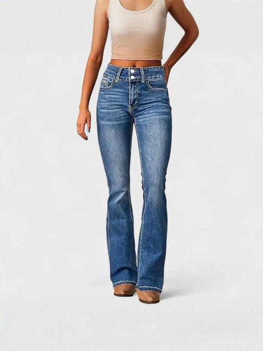 High-Waisted Flare Jeans