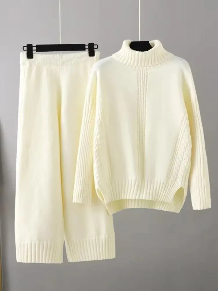 Turtleneck Sweater and Pants Set