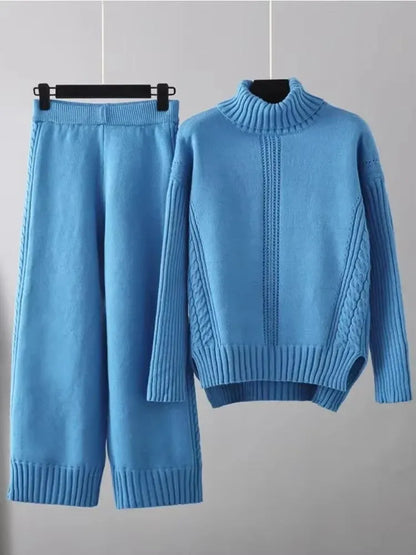 Turtleneck Sweater and Pants Set
