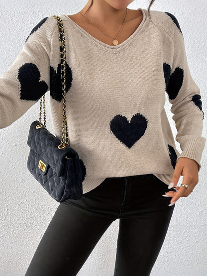 CHARLÈNE | Stylish V-Neck Knit Sweater