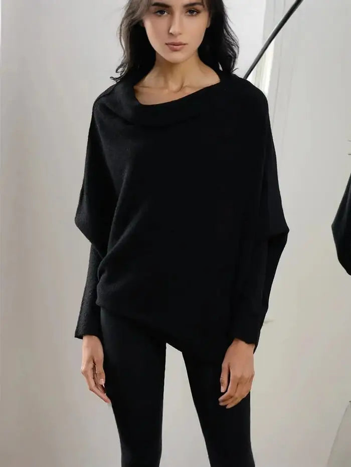 SYLVIE | Women's Oversized Sweater with Convertible Collar