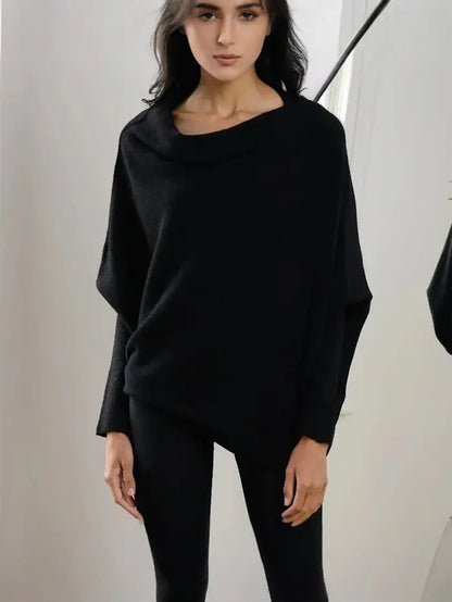 SYLVIE | Women's Oversized Sweater with Convertible Collar