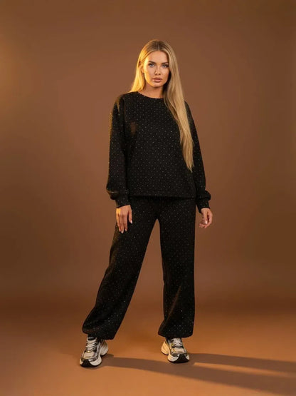 Elegant Diamond-Set Sweater for Ultimate Comfort