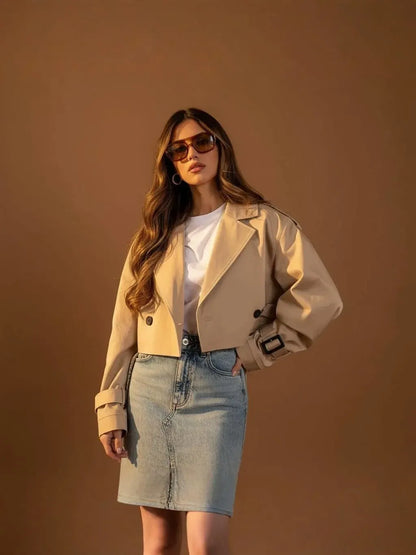 Chic Modern Short Trench Coat