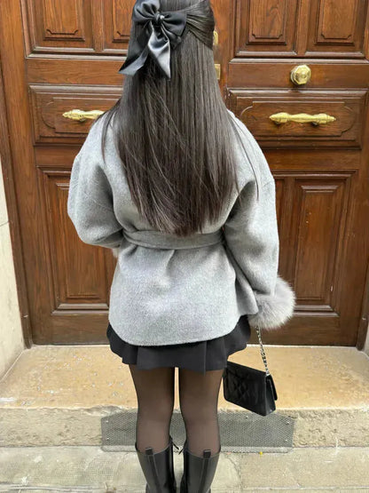 Chic Coat with Faux Fur Accents