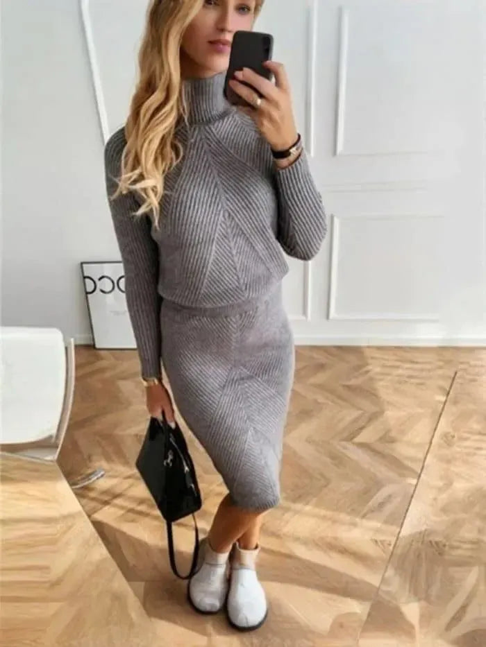 Cozy Knitted Sweater Dress for Women