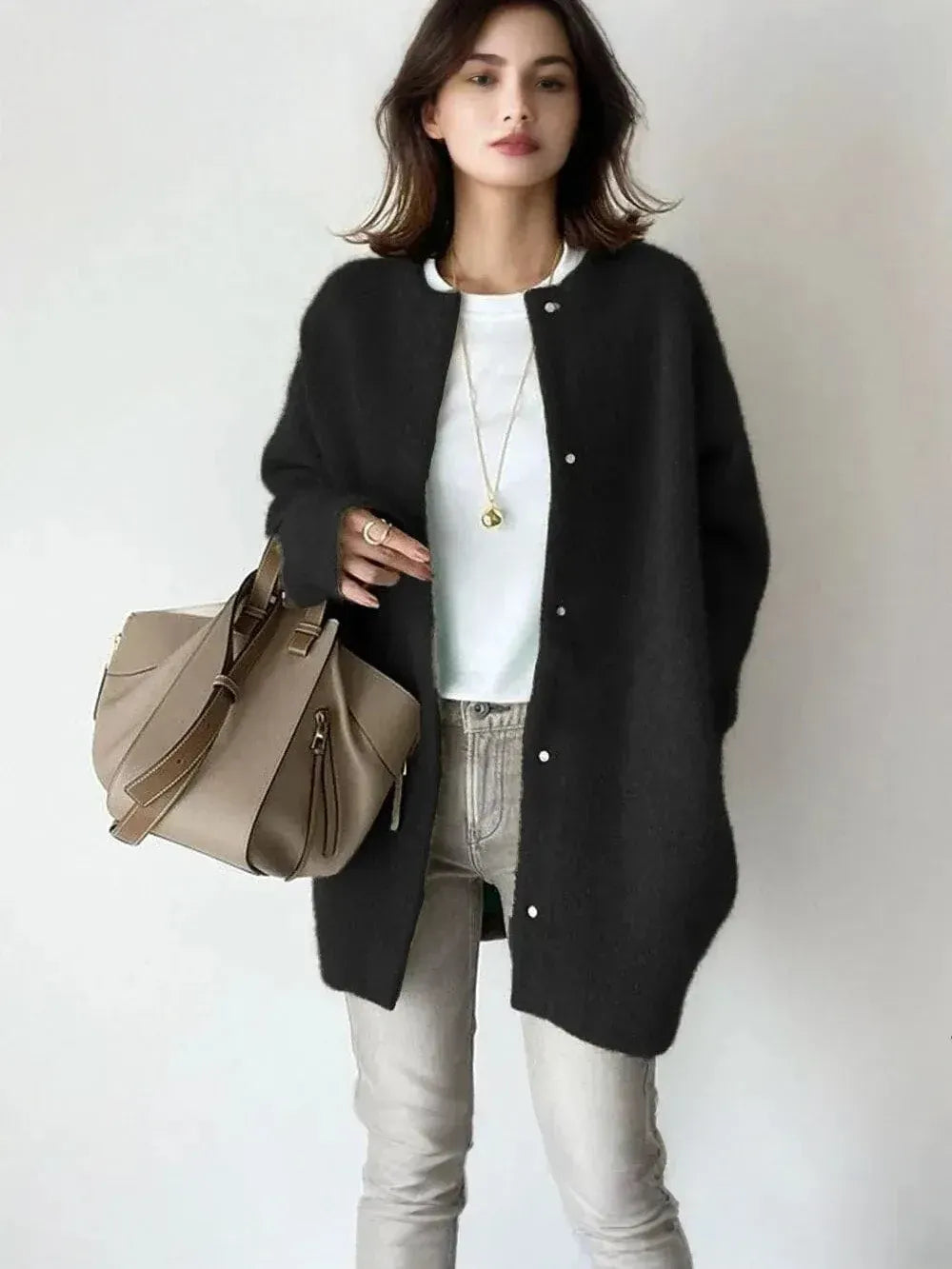 Stylish Knitted Button Jacket