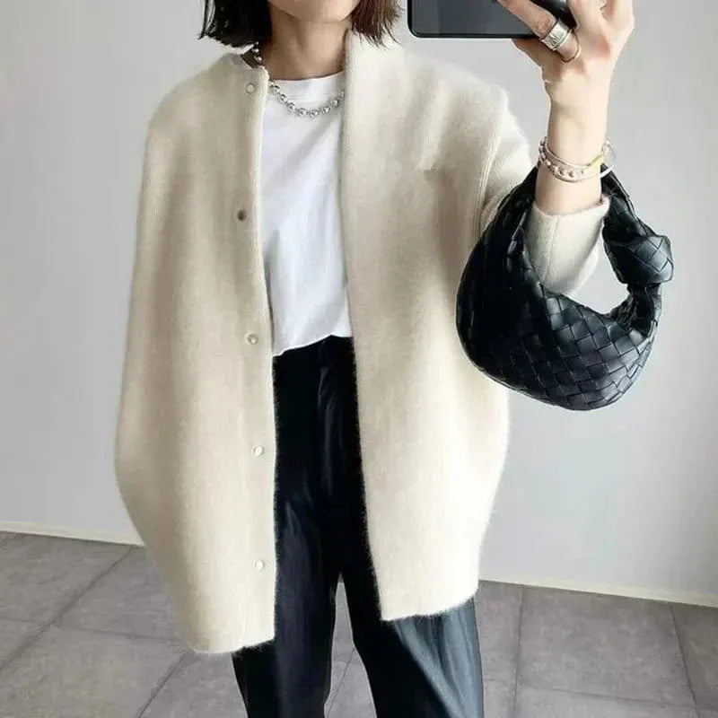 Stylish Knitted Button Jacket