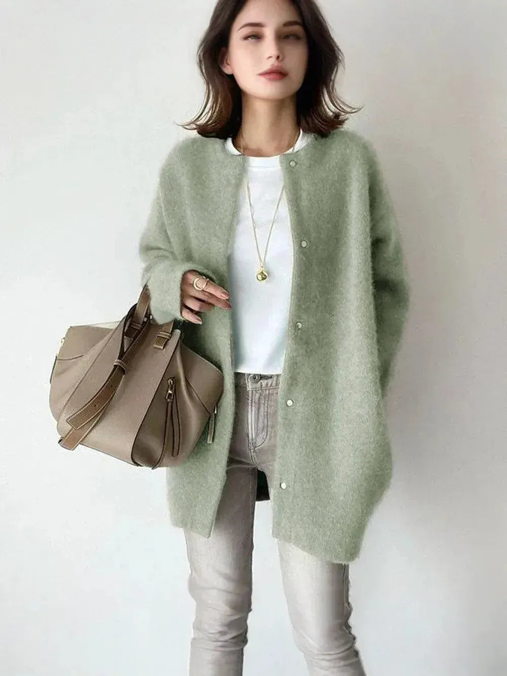 Stylish Knitted Button Jacket