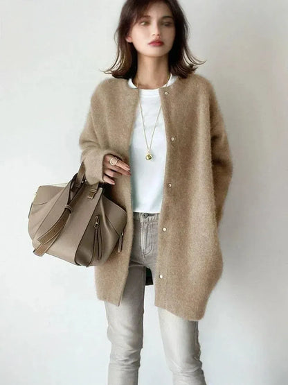 Stylish Knitted Button Jacket