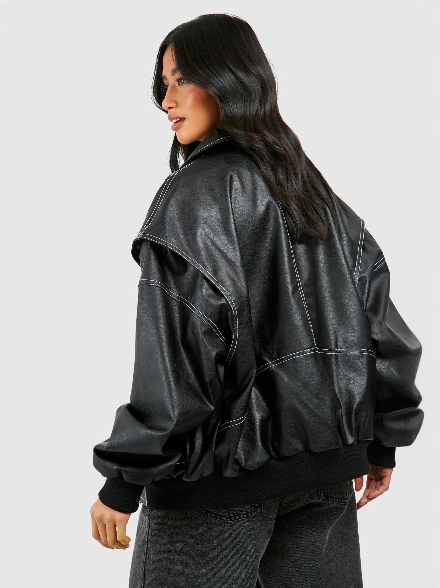 Leather Bomber Jacket