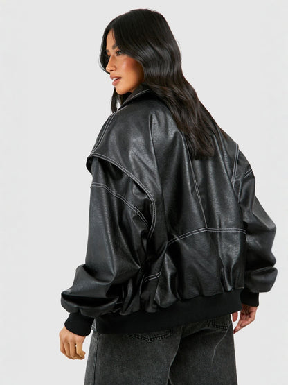 Leather Bomber Jacket