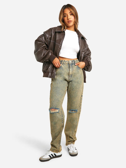 Leather Bomber Jacket