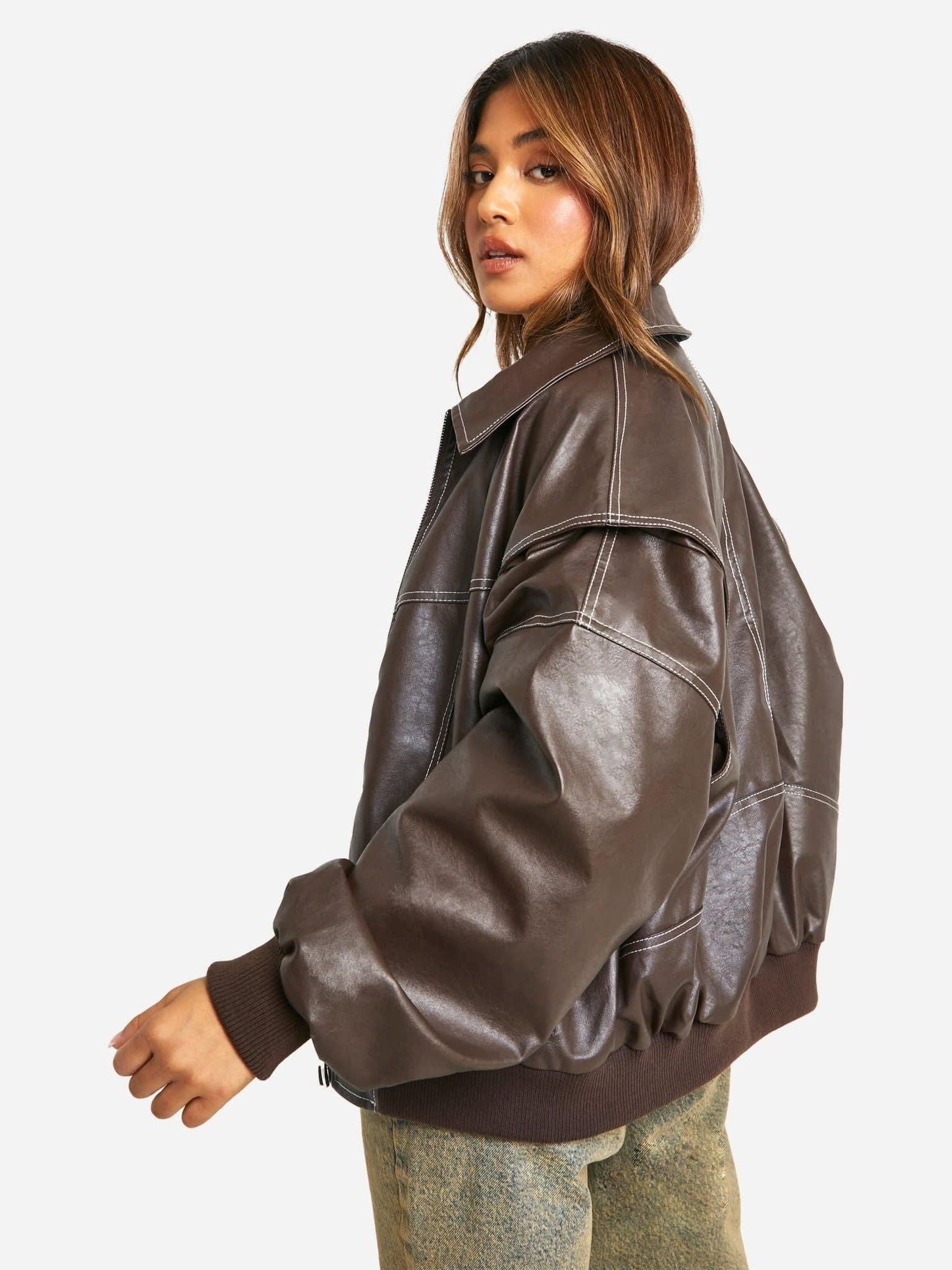 Leather Bomber Jacket