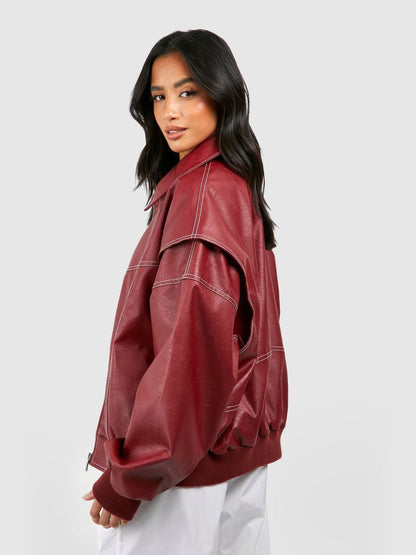 Leather Bomber Jacket