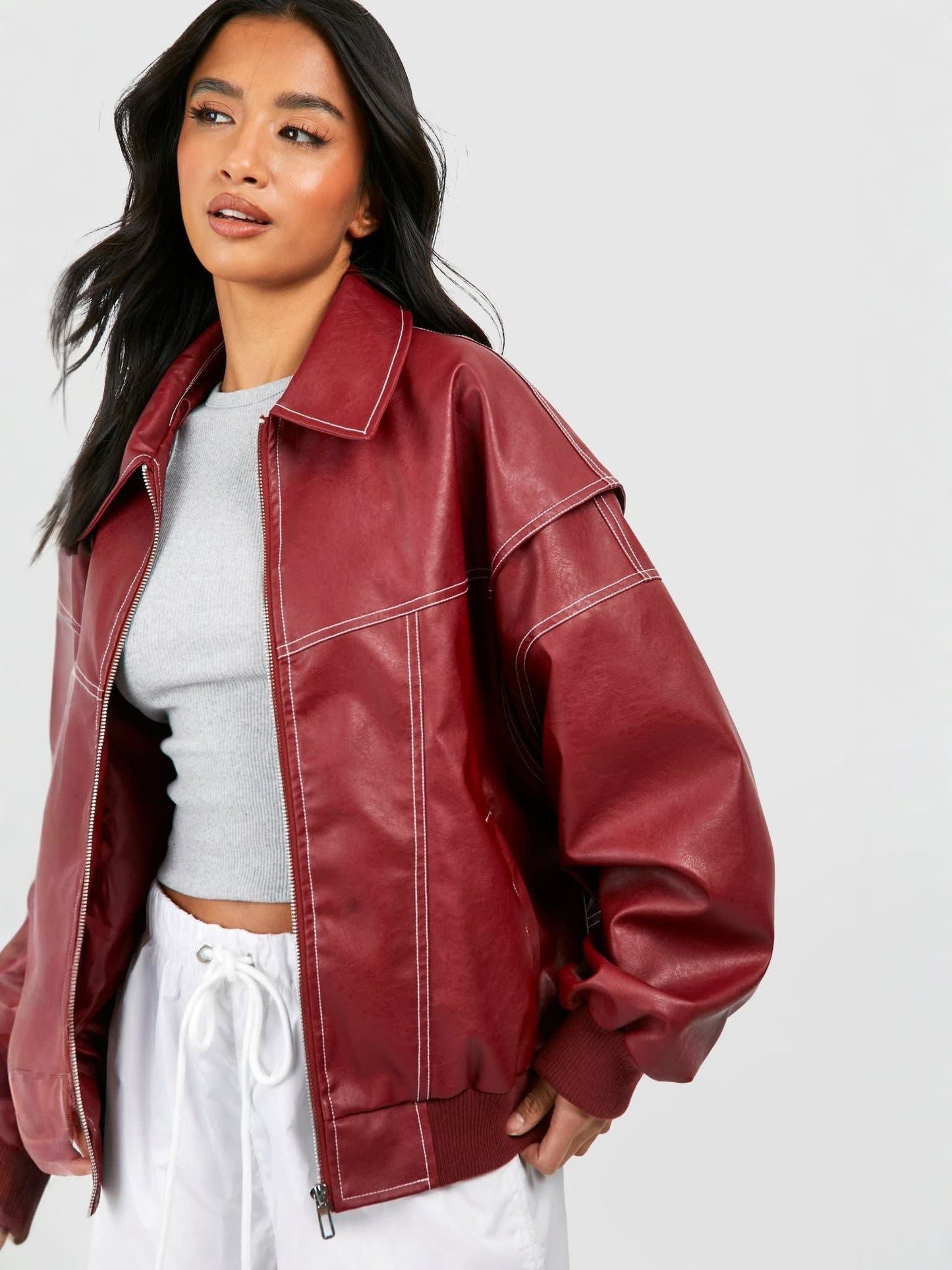 Leather Bomber Jacket