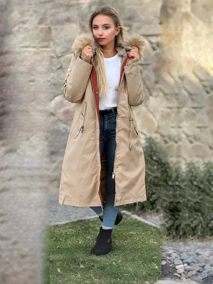 Stylish Winter Parka with Removable Lining and Luxe Hood