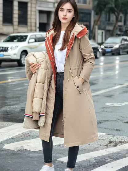 Stylish Winter Parka with Removable Lining and Luxe Hood