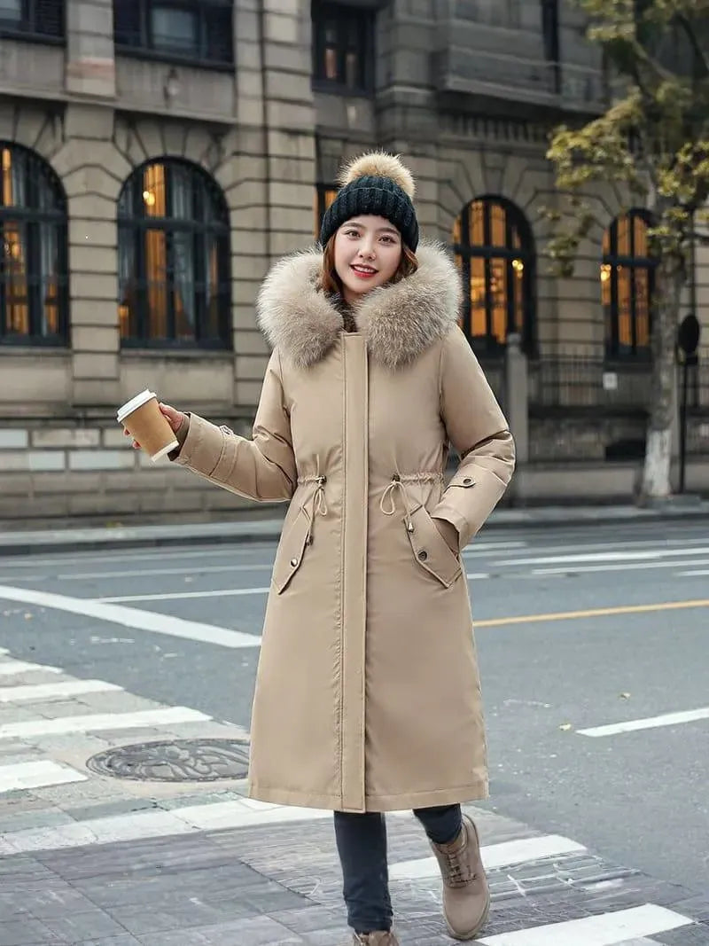 Stylish Winter Parka with Removable Lining and Luxe Hood