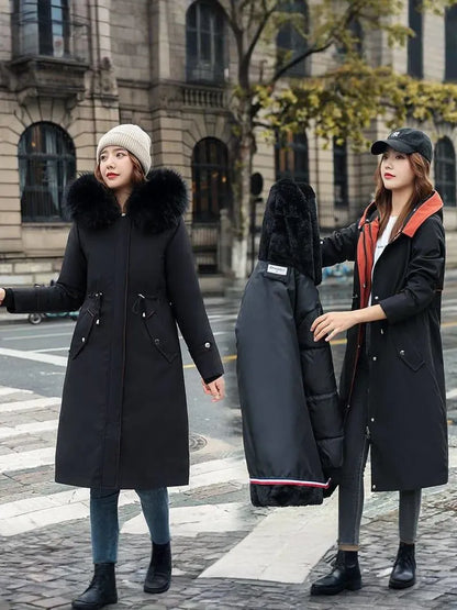 Stylish Winter Parka with Removable Lining and Luxe Hood