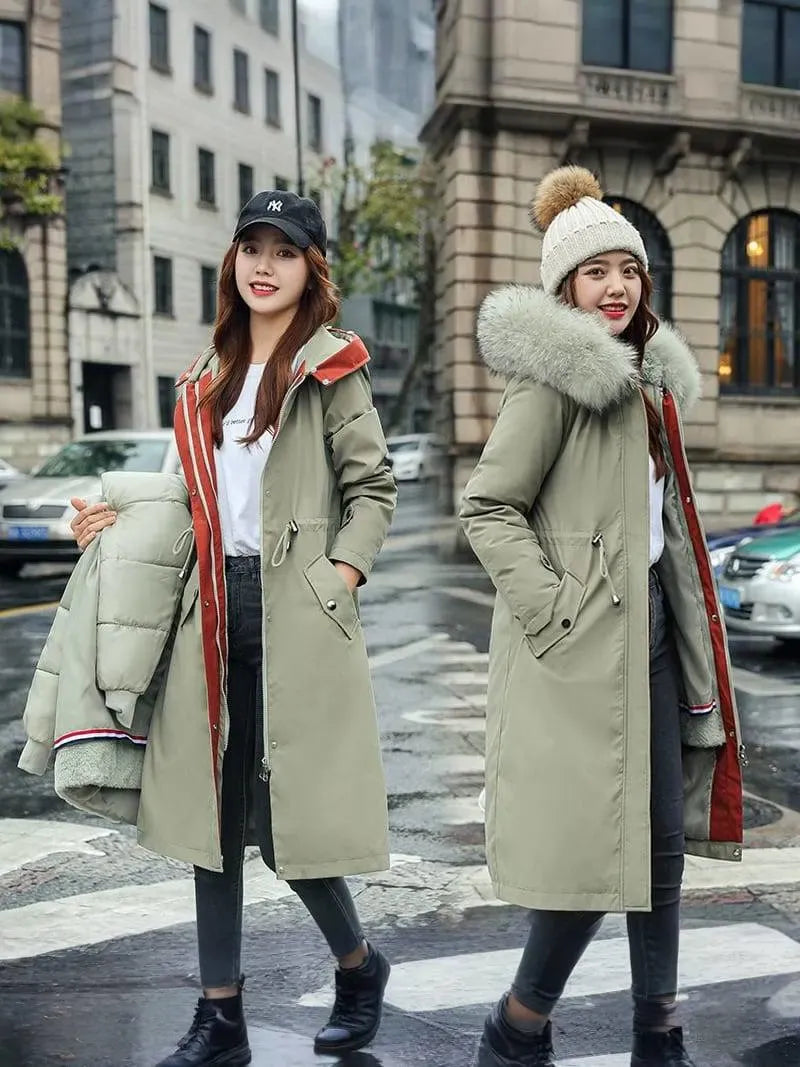 Stylish Winter Parka with Removable Lining and Luxe Hood