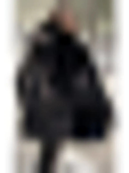 Oversized Hooded Patchwork Puffer Jacket