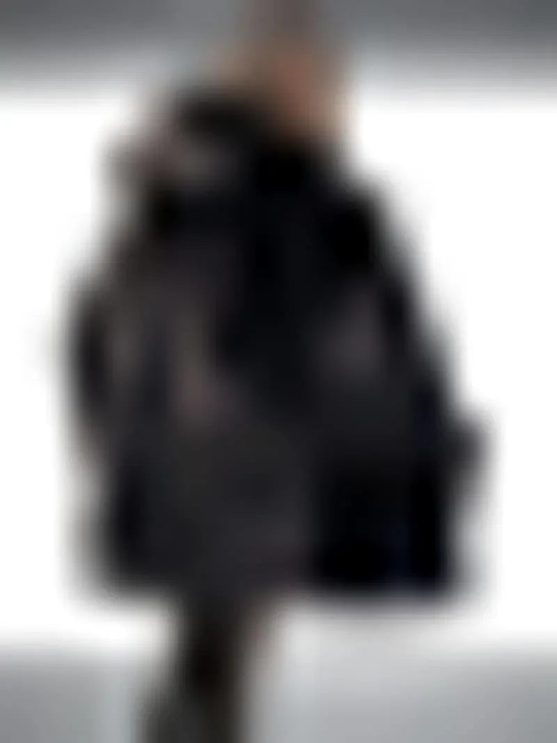 Oversized Hooded Patchwork Puffer Jacket