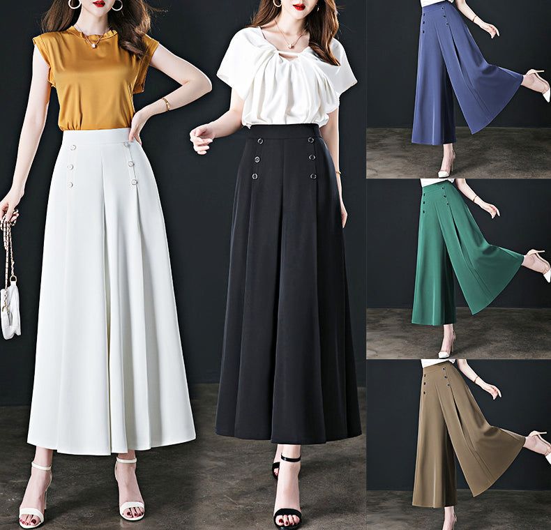 Elegant Loose-Fit Pleated Pants