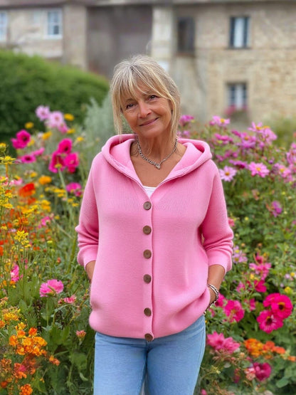 CLARA | Classic Button-Up Cotton Sweater