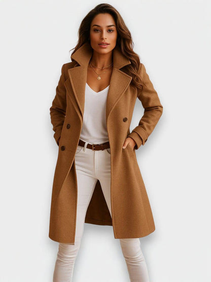 NORA | Classic Long Coat for Effortless Elegance