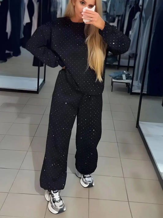 Elegant Diamond-Set Sweater for Ultimate Comfort